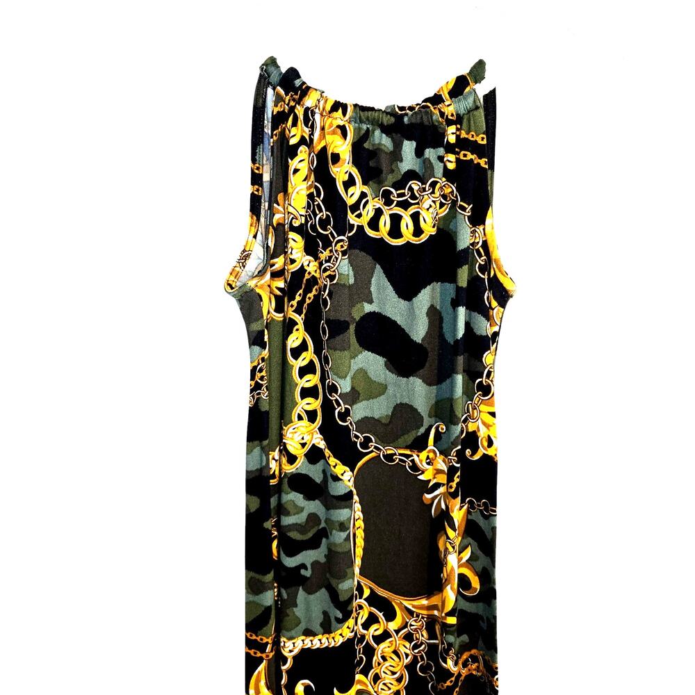 Love Small Women's Sleeveless Camo Sun Dress Miss Size 4 6 S